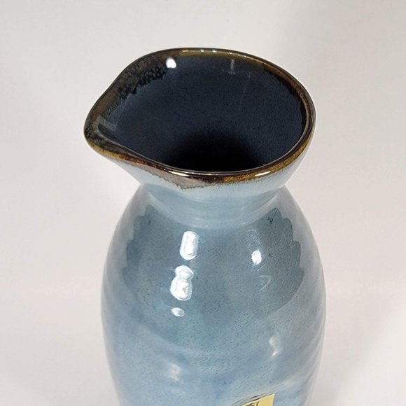 Ceramic Sake Set Japanese Blue Rice Wine Sake Soju Set of 4 Pieces Sake Cups - Picture 3 of 7